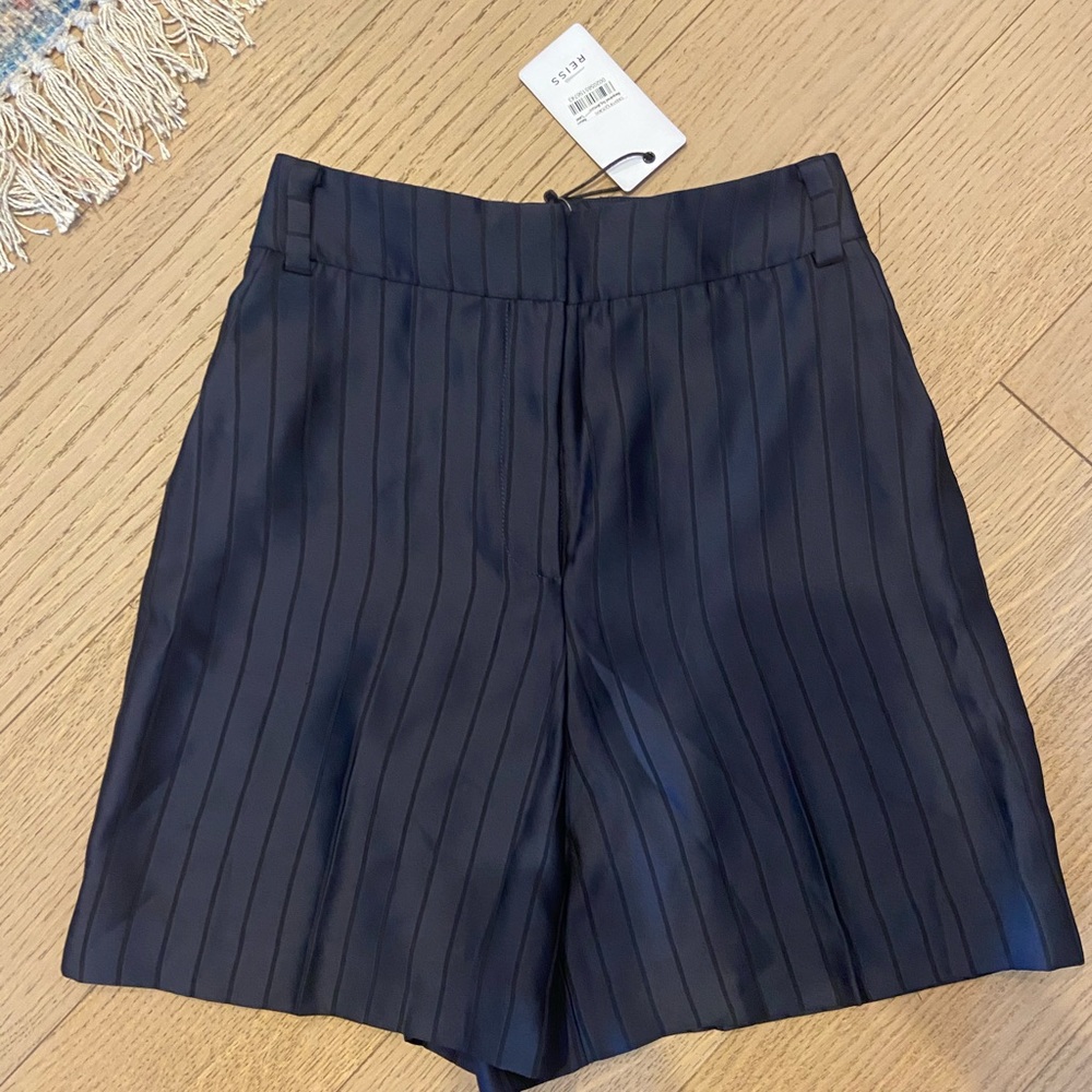 Reiss silk high waisted shorts